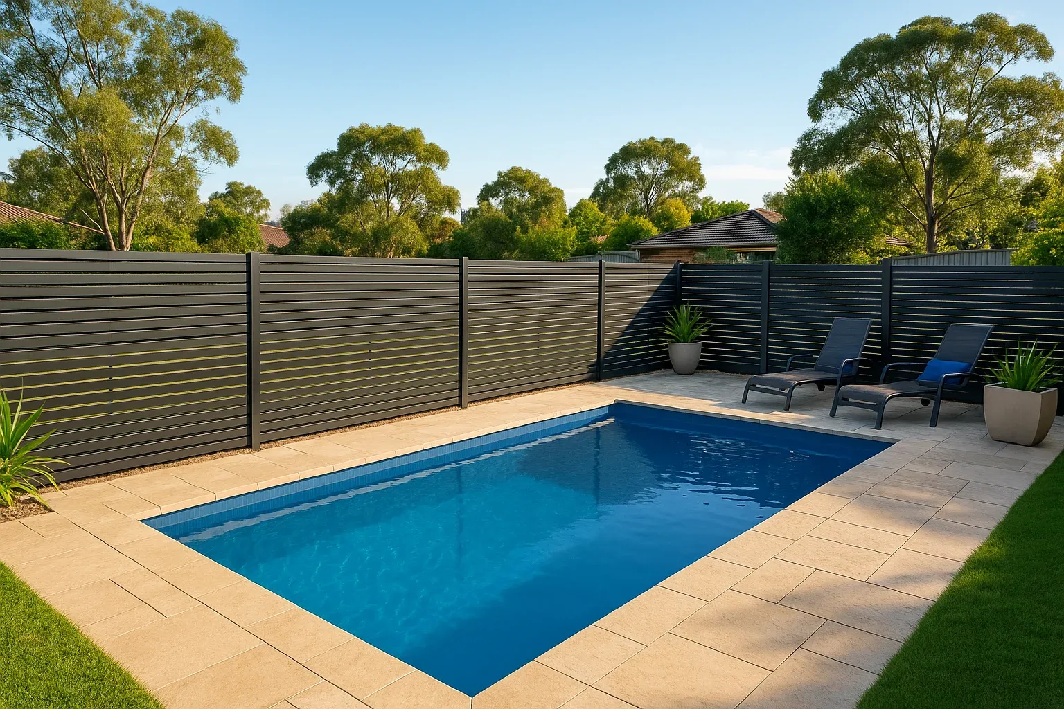 Aluminium slat pool fencing in Brisbane